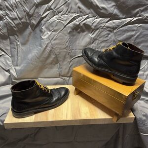 Allen Edmonds Black Chukka Boots with Gold Laces